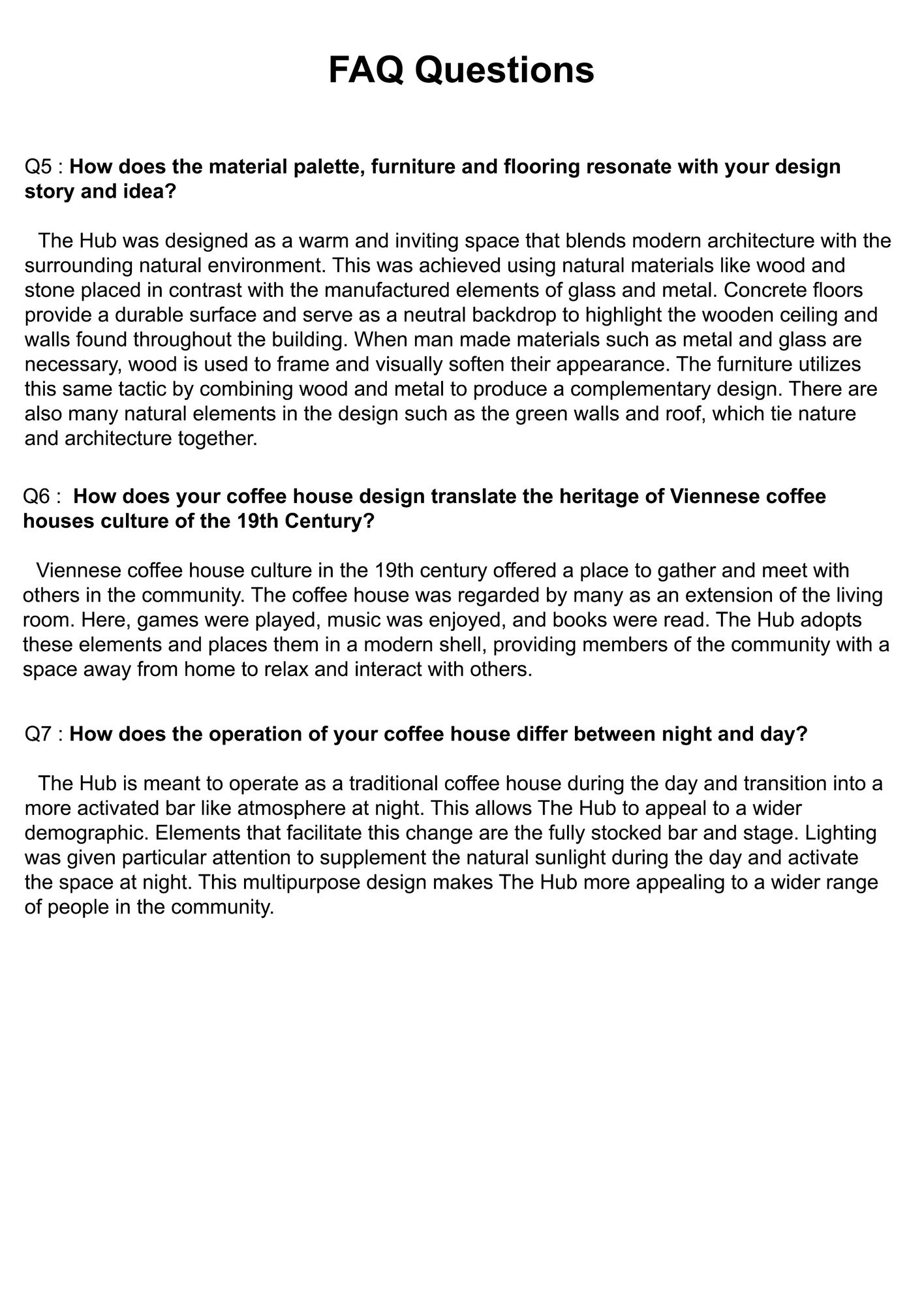 The Hub Coffee Bar Urban Design Project