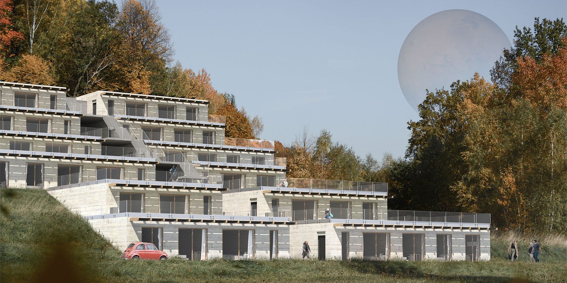 Slope Place Apartments Concept Architecture Project